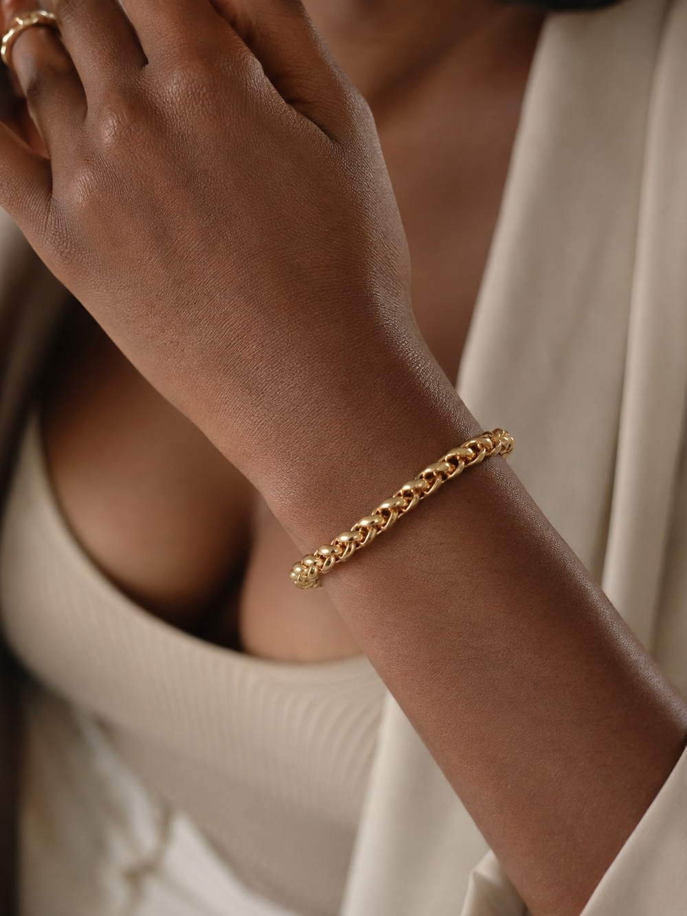Gold Chain Link Bracelet - Women Jewelry